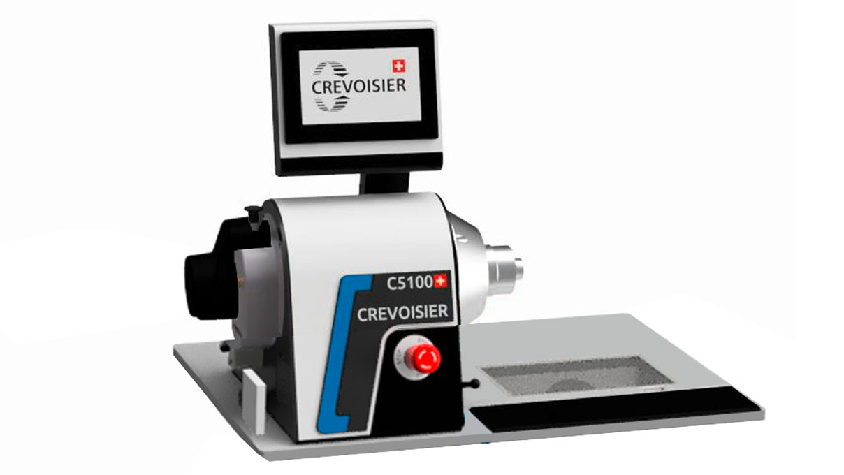 Crevoisier C5100: Universelle Endbearbeitungsmaschine (M8) zur Befestigung auf einer Werkbank (230 V),
variable Position