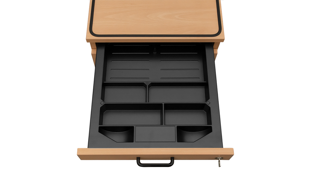 Ergolift Evolution drawer container, beech