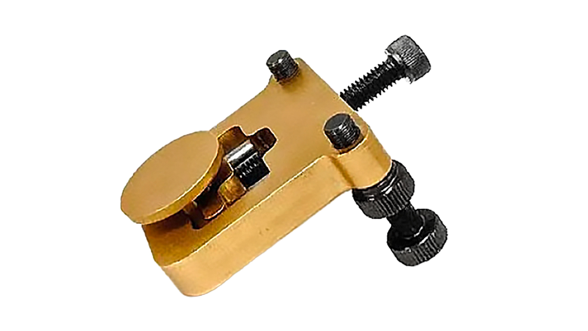 Bergeon 7203 Schraubstock, aus Messing auf Zinnplatte