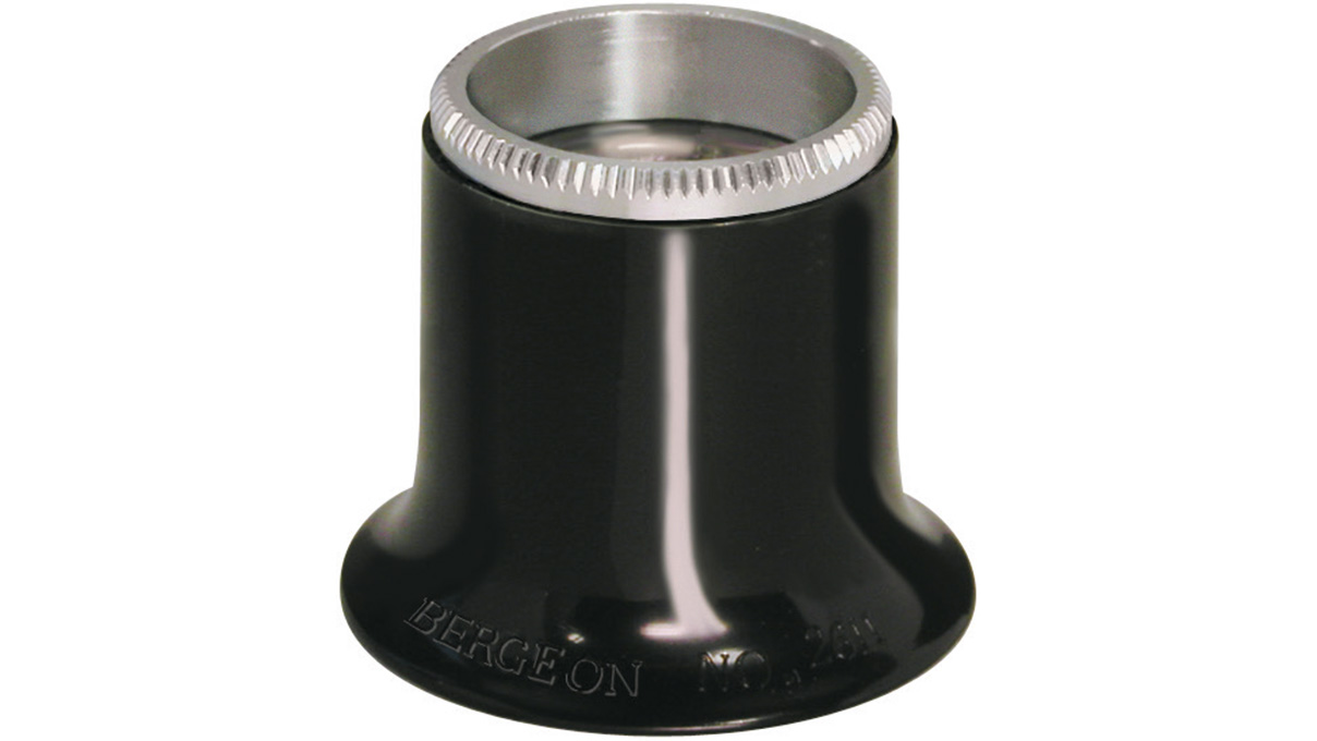 Bergeon 2611-N-2 watchmaker's loupe, plastic, black, magnification 5x Bergeon 2611-N-3.5 watchmaker's loupe, plastic, black, magnification 2,8x