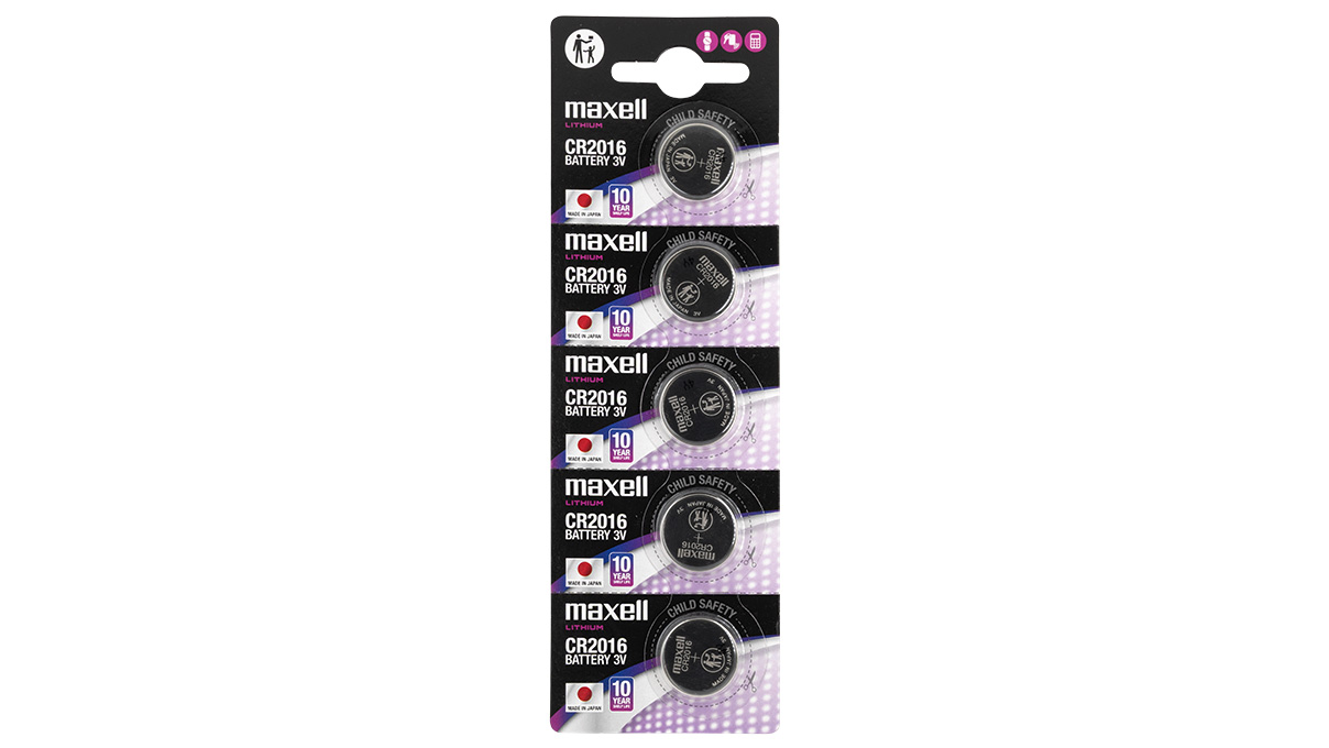 Maxell CR2016 Lithium Stripverpackung