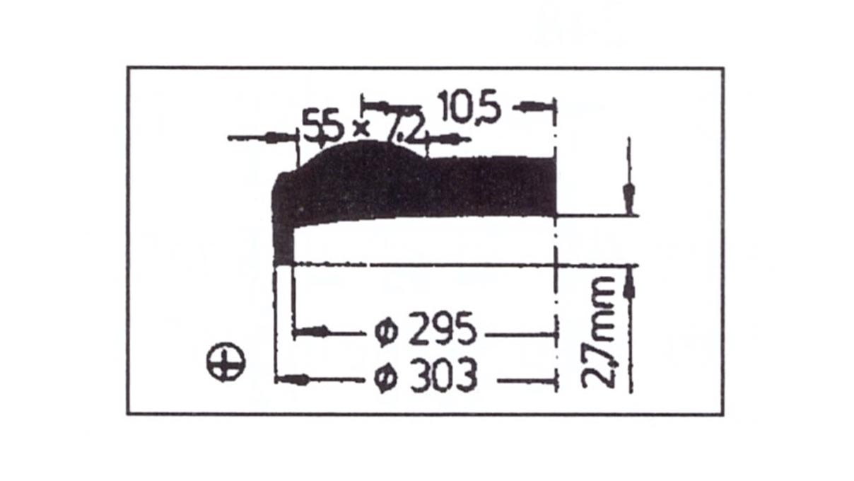 Cristal abatible con lupa Cyclop 125, réplica, plástico, Ø 30,3/ 29,5 mm, H 2,7 mm