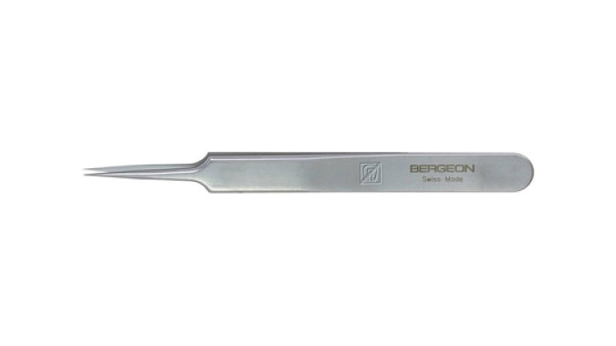 Bergeon 7025-5 Tweezers B-XEL made of 100 % antimagnetic steel, tips 5, “high quality” alloy, very good
resistance to corrosion, heat (450°) and acids, length 110 mm