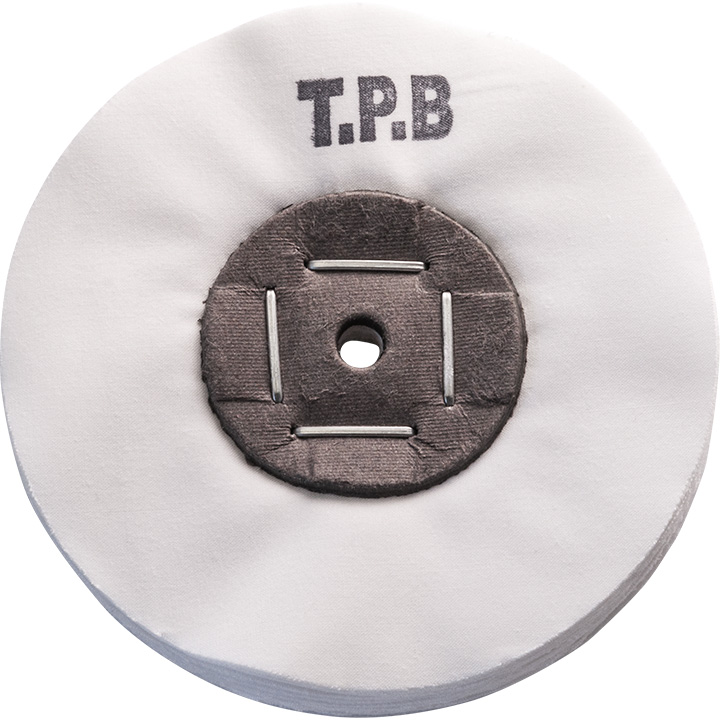 Merard Polierscheibe TPB, Baumwolle, weiß, Ø 150 x 20 mm, Kartonkern