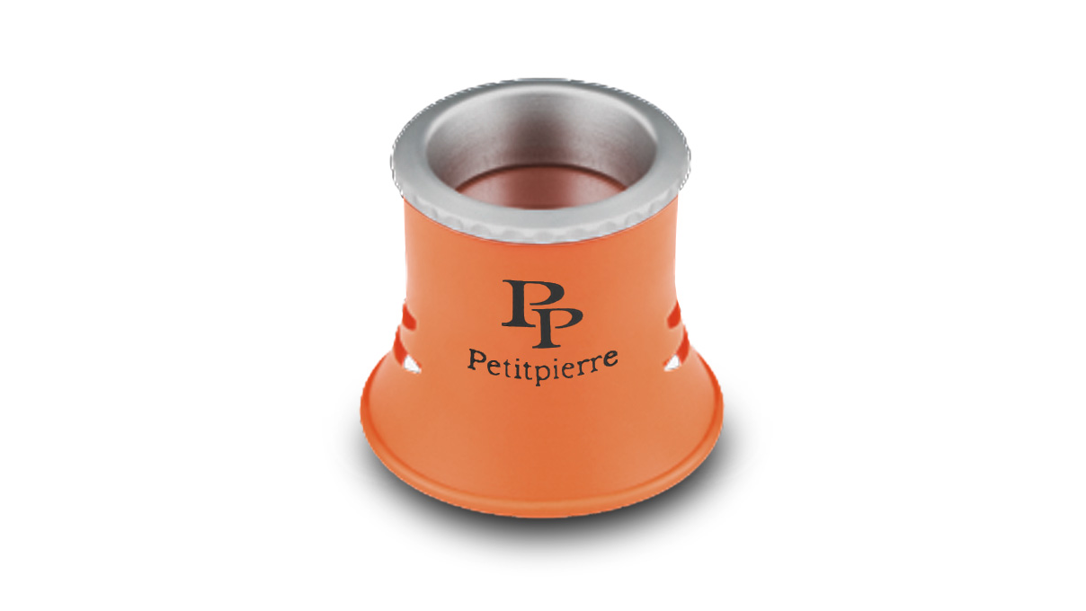 Petitpierre Lupa de relojero con cuerpo blando, aumento 2,5x, naranja
