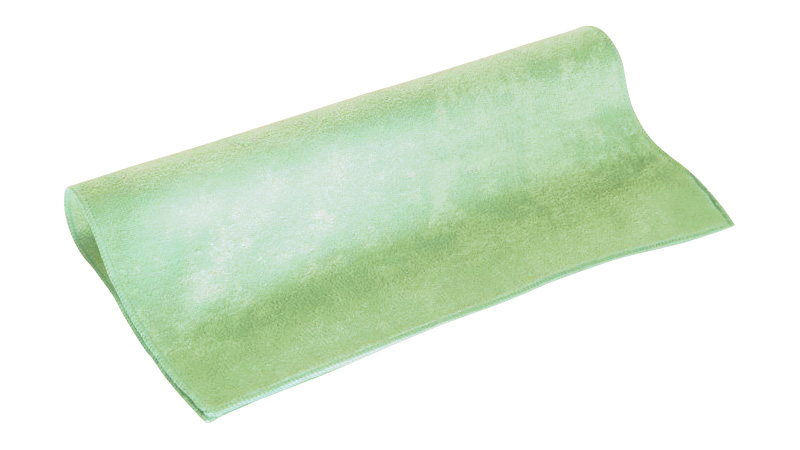 Microfiber cloth, elastic terry structure, green