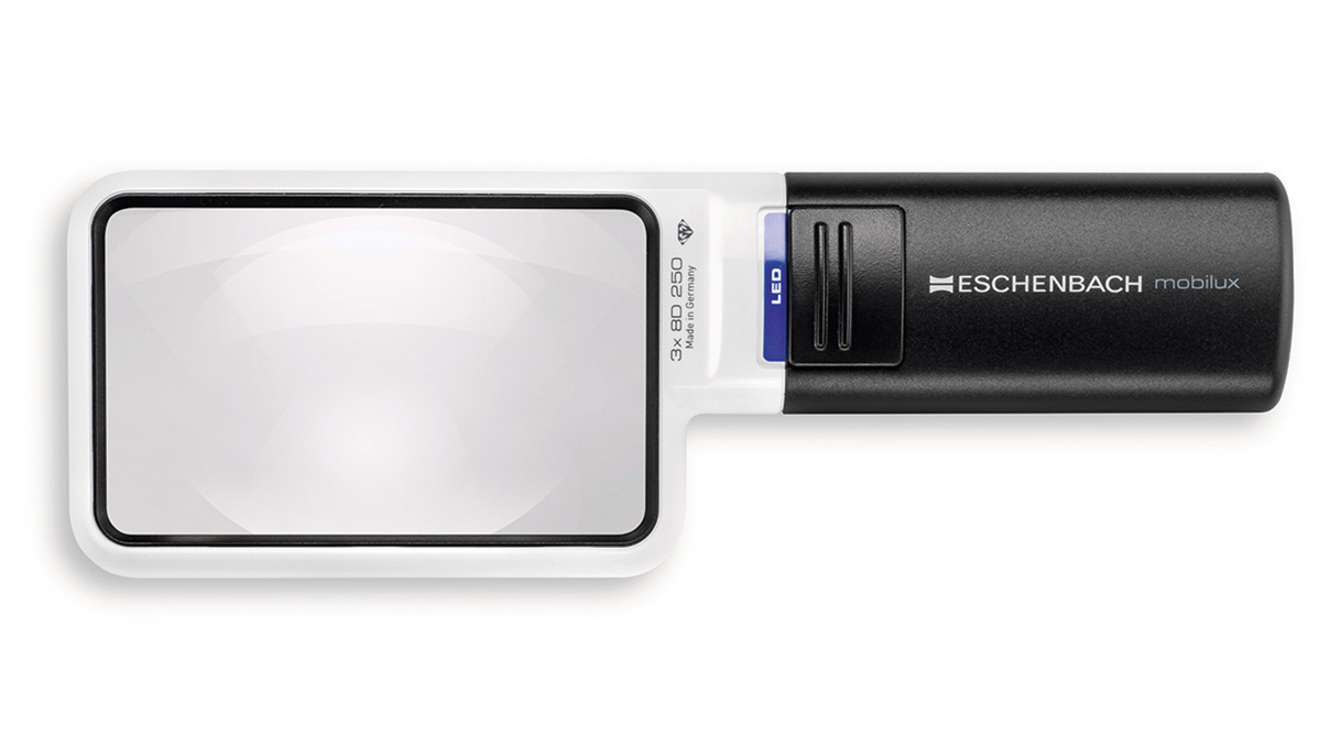 Eschenbach Leuchtlupe mobilux LED, 90 x 54 mm, Vergrößerung 3x