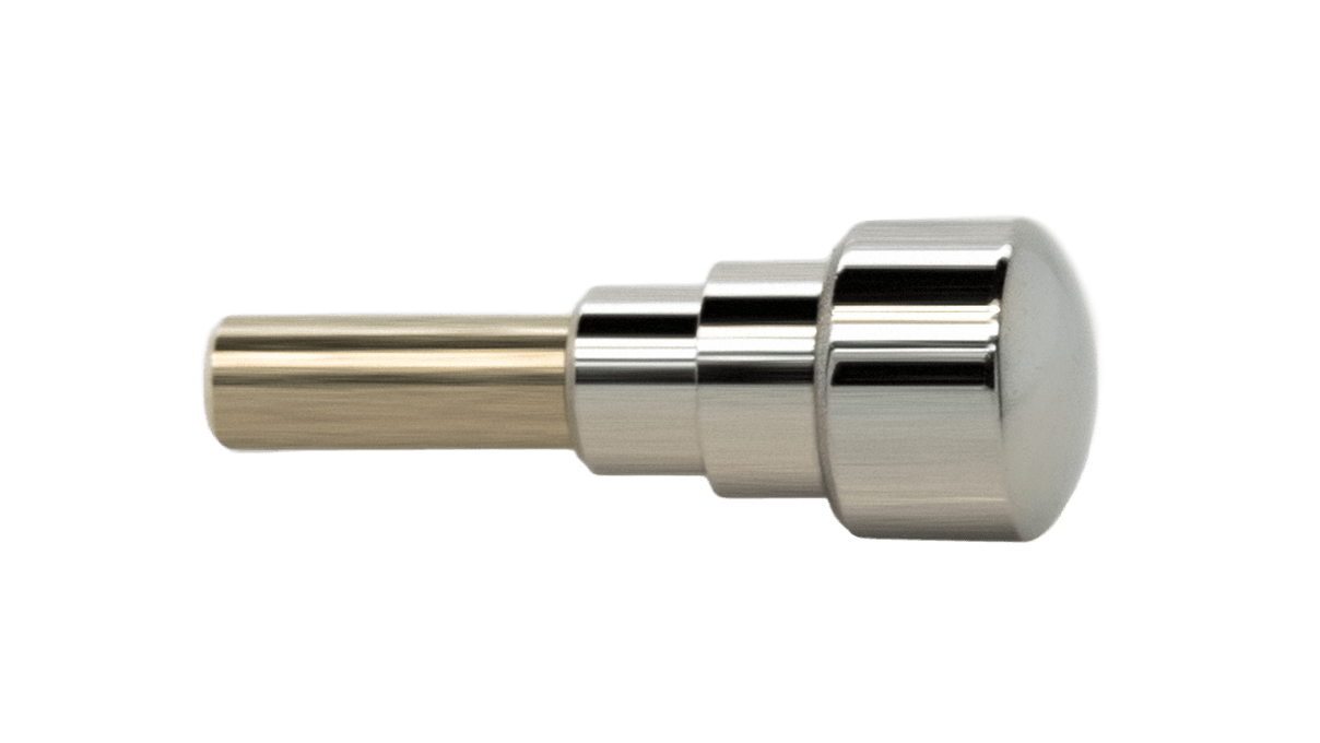 Watertight pusher P75 for chronographs press fit, head Ø4,5 mm, tube Ø2,5 mm, spring travel 5,5 mm, stainless steel