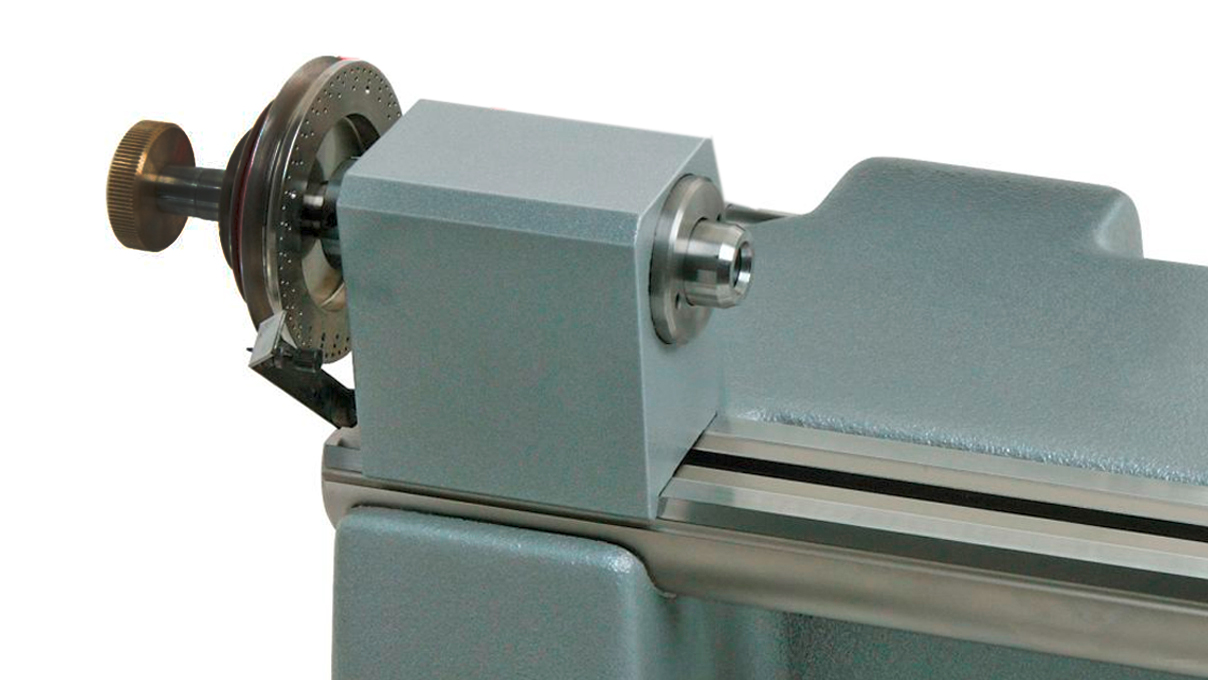 Leinen Headstock, 8 mm spindle bore for A31 collets, ball-bearing mounted, 3-step pulley with division
4-24-28-60