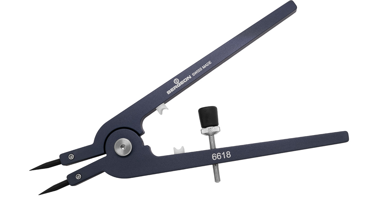 Bergeon 6618 Bänderzange zum Setzen und Entfernen von Federstegen mit Nietköpfen