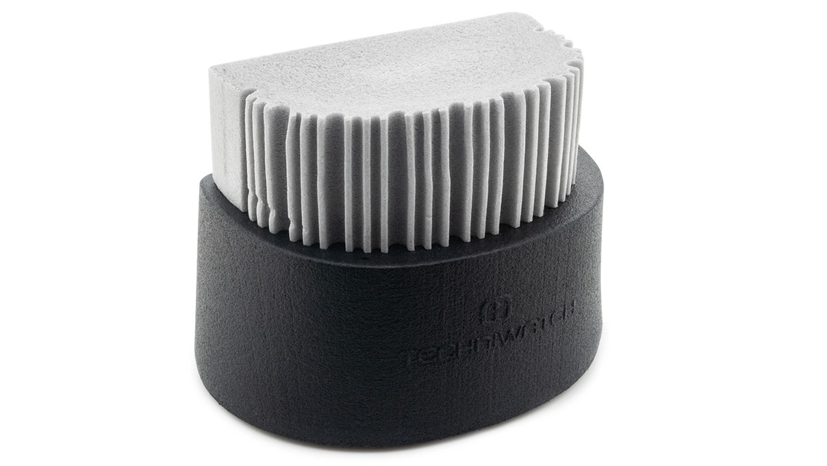 Cleaning sponge for tools, with holder