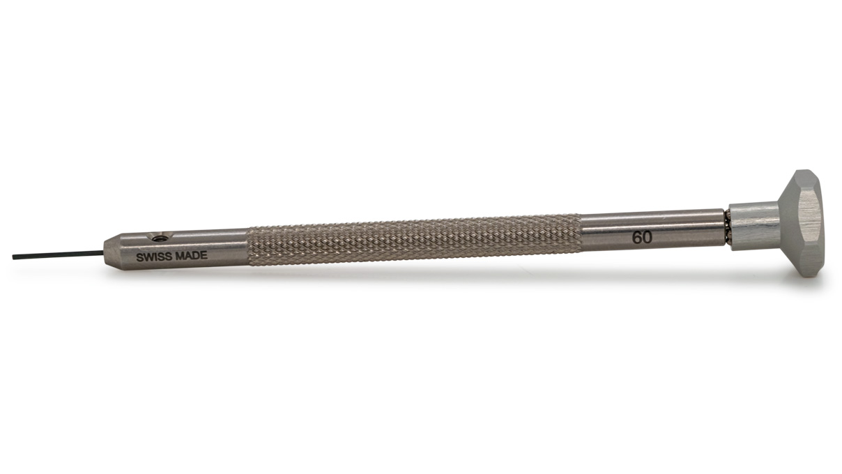 Ergo Screwdriver, Slot (V), 0,6 mm, Light gray, Stainless steel