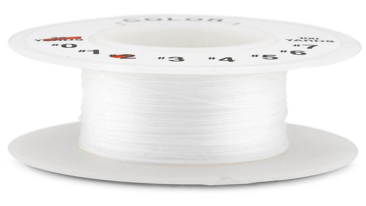 Beading thread, silicone, white, 18 m, Ø 0,4 mm