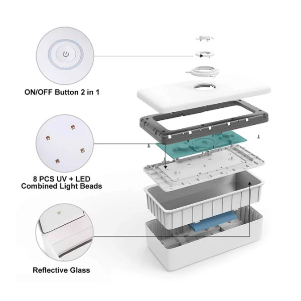 Bergeon 2020-S Box voor het steriliseren van objecten met UVC LED