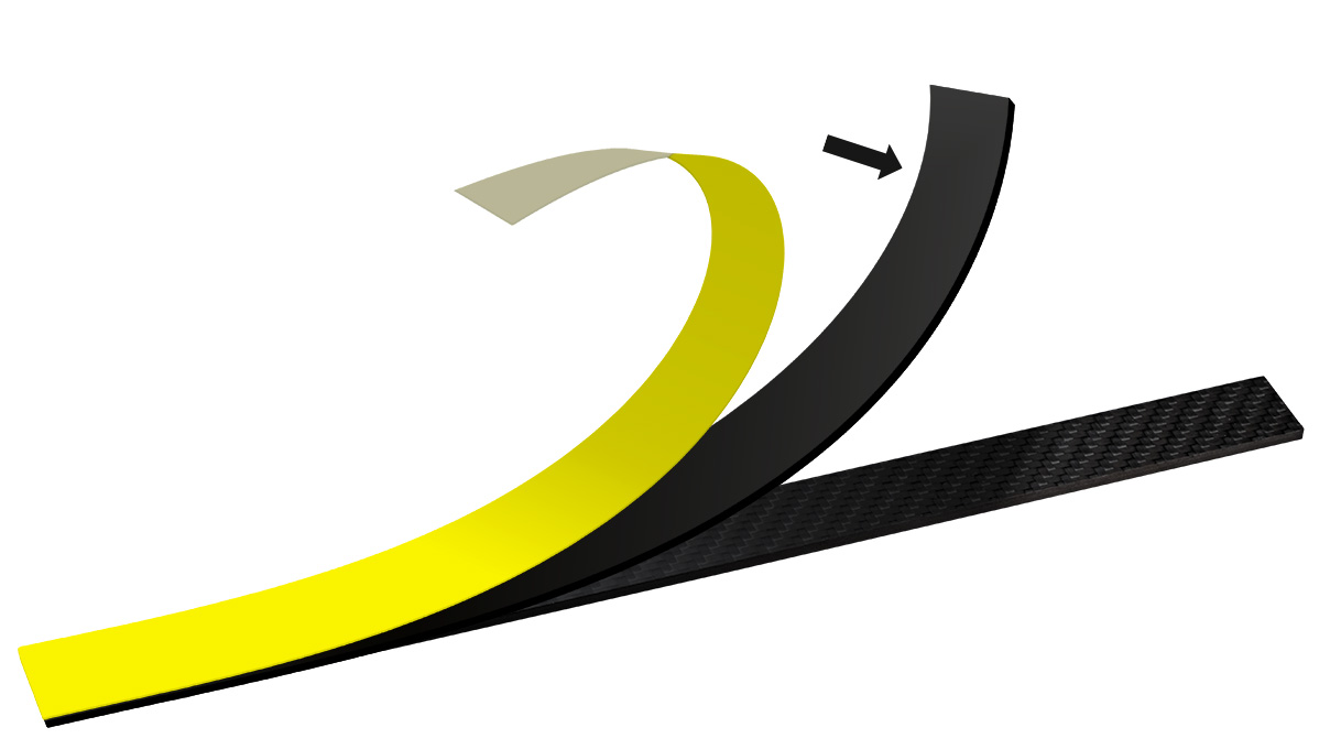 Rubber belt for carbon stick N° 314081, 20 x 245 mm