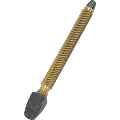 Pin vice brass length 90 mm with 2 chucks 0-2,3 mm