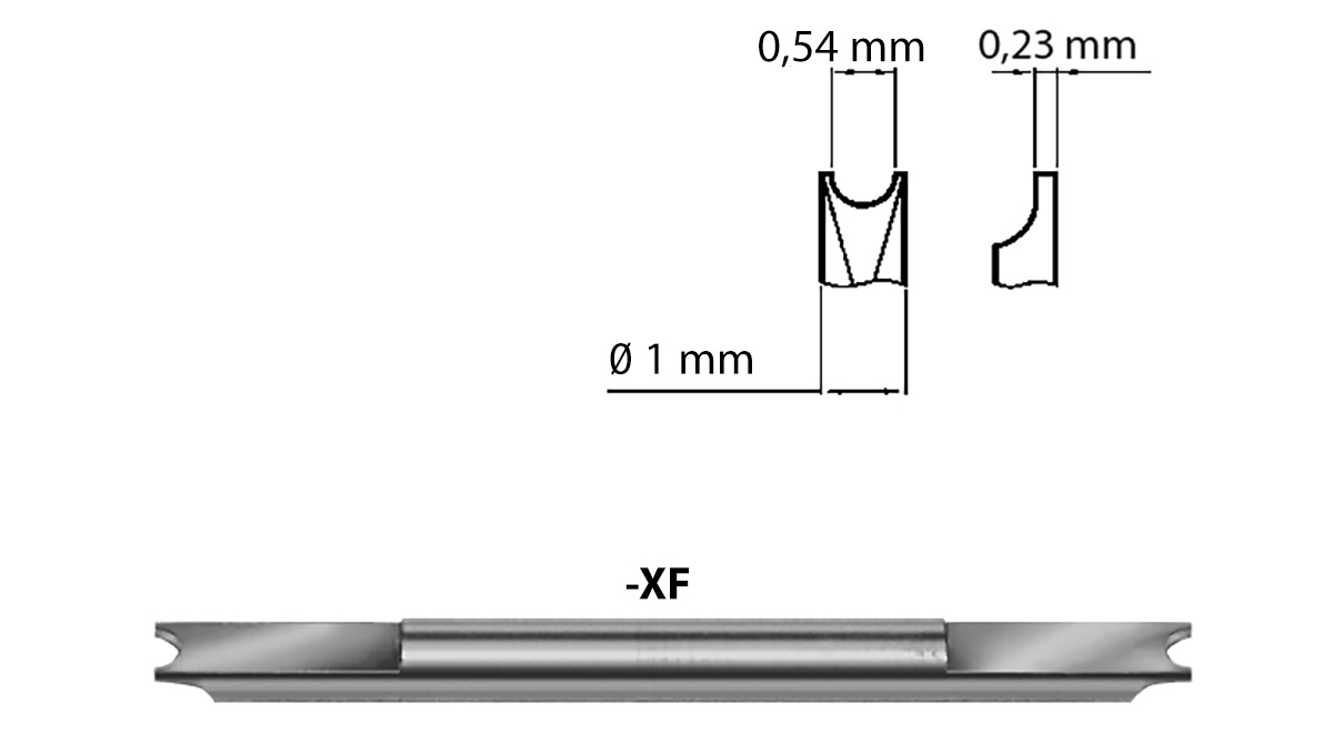 Bergeon 6825-XF Ersatzgabel für Federstegwerkzeug, extra feine Spitzen