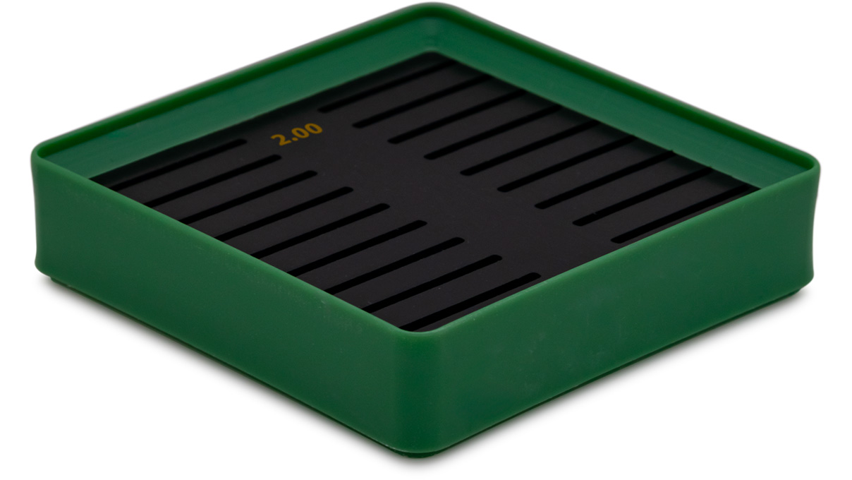 Lecureux Schraubenplatte mit Schlitzen, grün, für Ø 2 mm