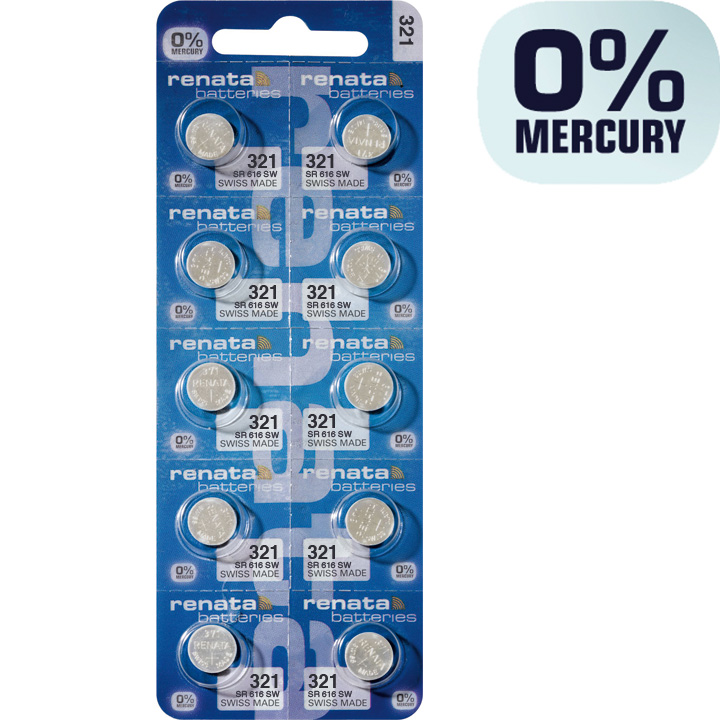 Renata battery 321 in multipack, 0% mercury