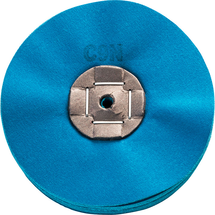 Merard Polierscheibe C9N, Baumwolle, blau, Ø 120 x 20 mm, Kartonkern