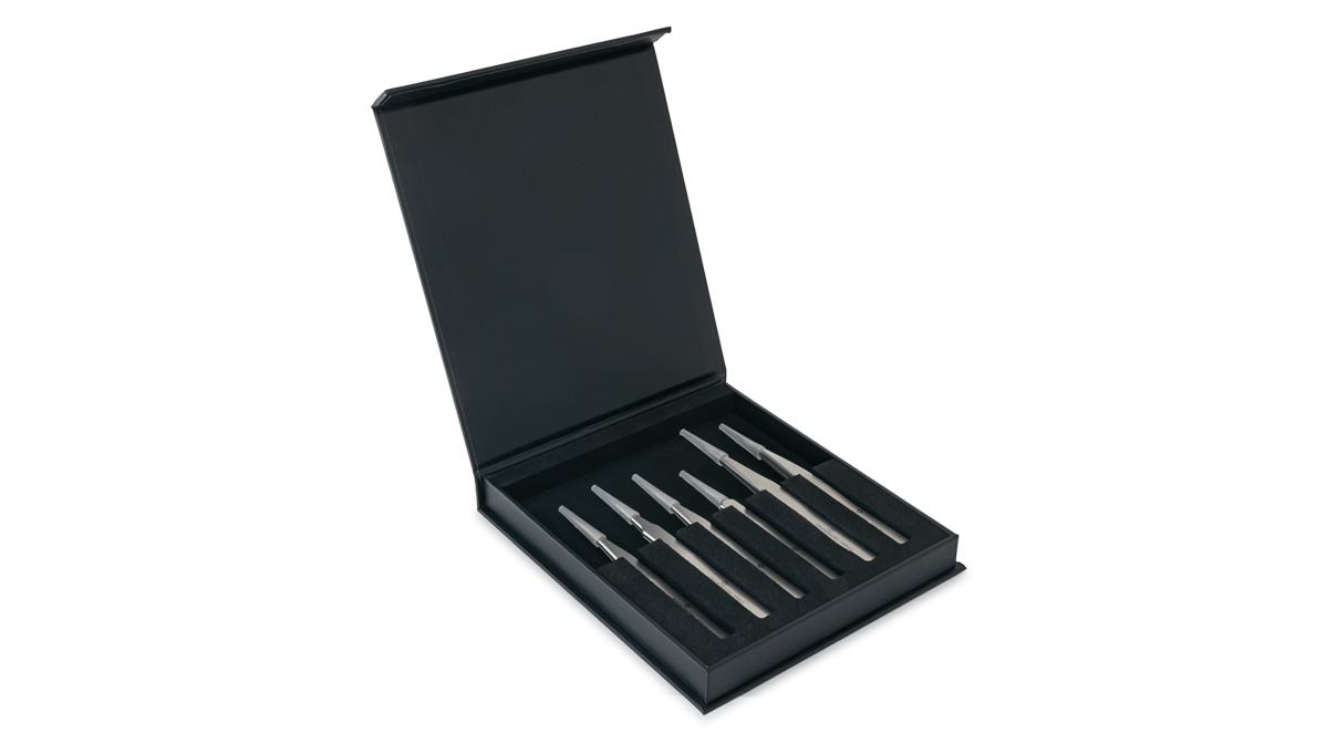 Bergeon 7026-AC6, set van 6 pincetten