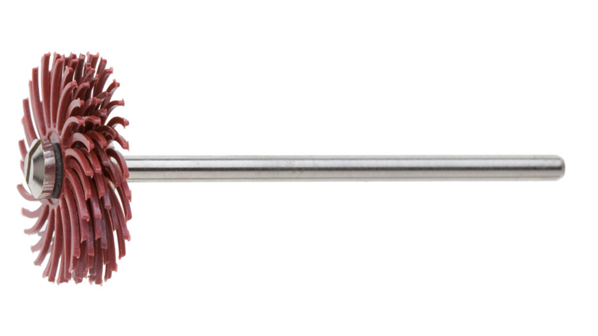 Habras Scheibenbürste, rot, mittel, Ø 19 mm, HP-Schaft