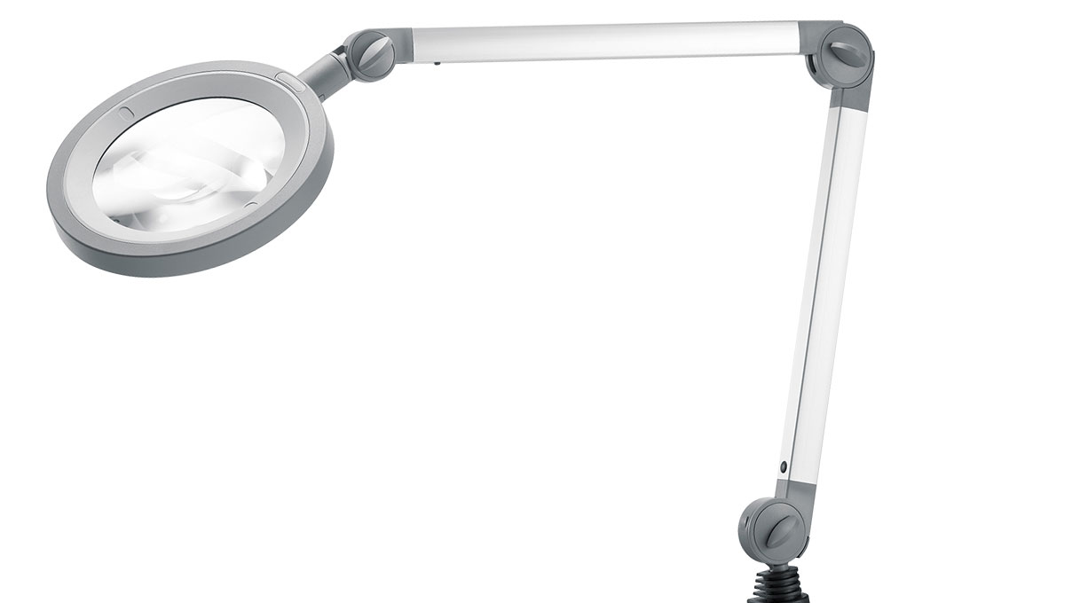 Waldmann magnifier luminaire MLD 850/750/D, 12 W, 100 - 240 V, 50 / 60 Hz, aluminium elox, 3,5 dpt