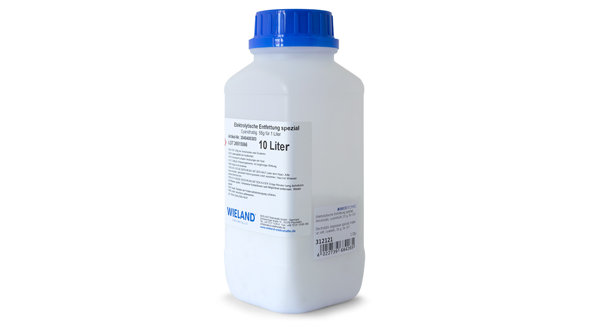 Elektrolytische Entfettung spezial, Ansatzsalz, cyanidisch, 55 g, für 10 l