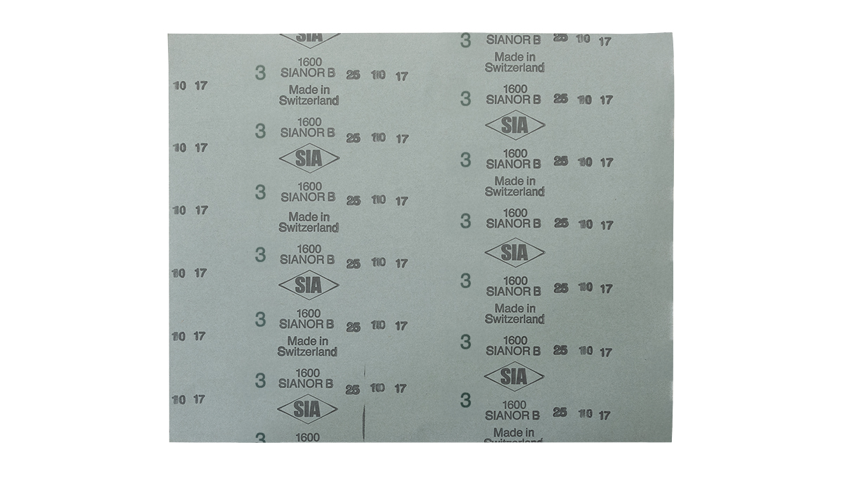 Schmirgelpapier 1600 sianor b, Körnung 3 (DIN 69176 / P 150 / 100 µm)