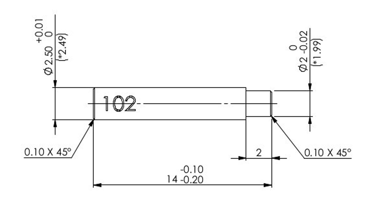 Horia AMF 2000-07-102 Untersatz zum Ausstoßen von Tuben, Ø 2 mm