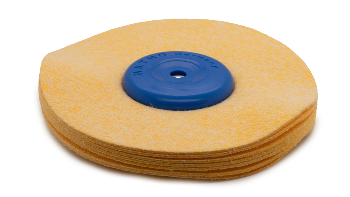 Hatho Disco de pulido, cuero de microfibra, Ø 100 mm, 7 capas