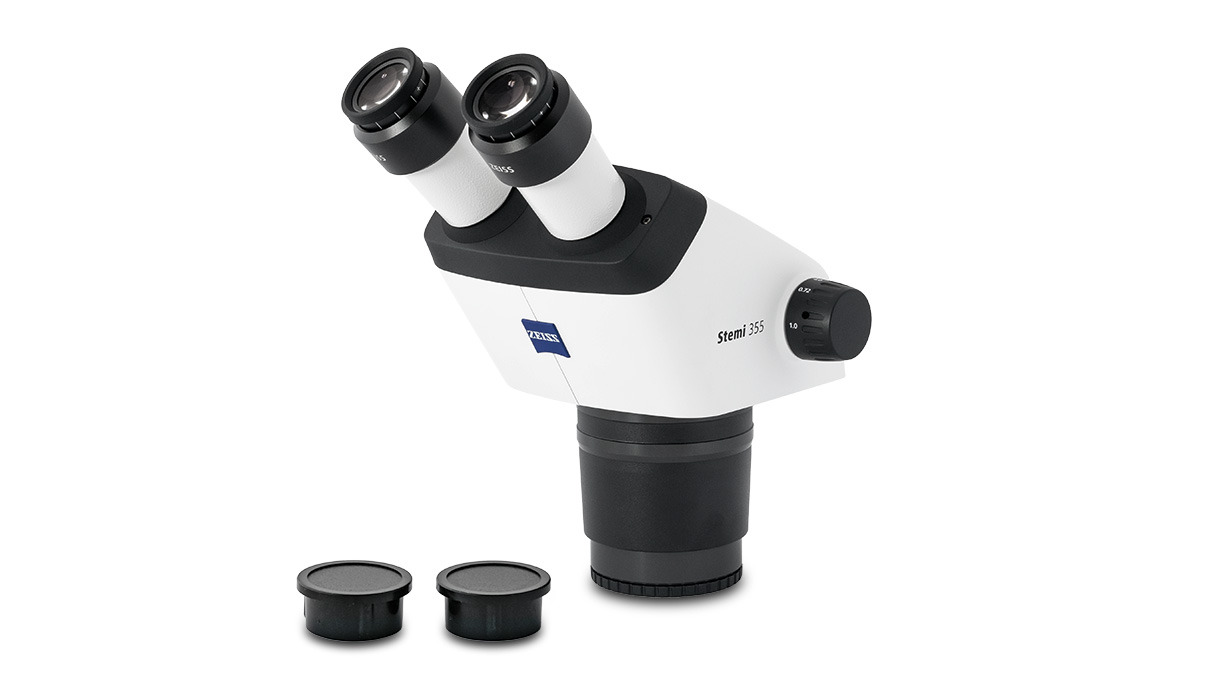 Zeiss Stemi 355, Stereomikroskopkörper, binokular, ohne Kamera-Schnittstelle, Zoompositionen 0,72x bis
4x