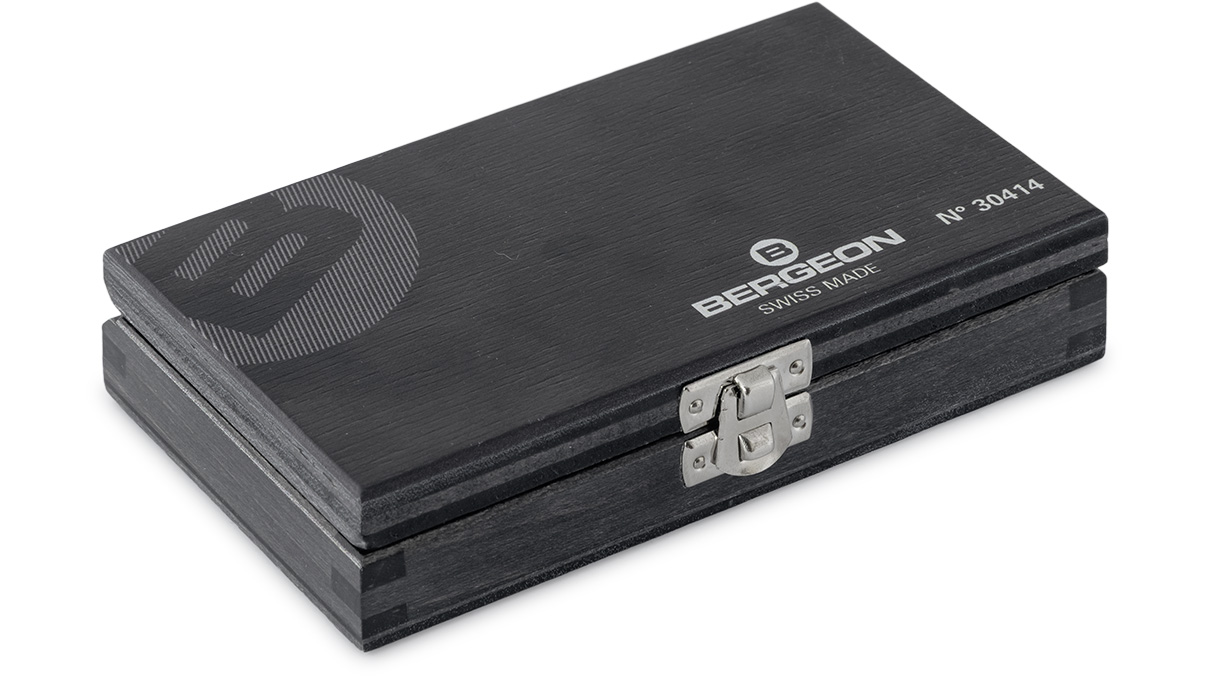 Bergeon 30414 Fresas de relojero en estuche de madera, 6 piezas