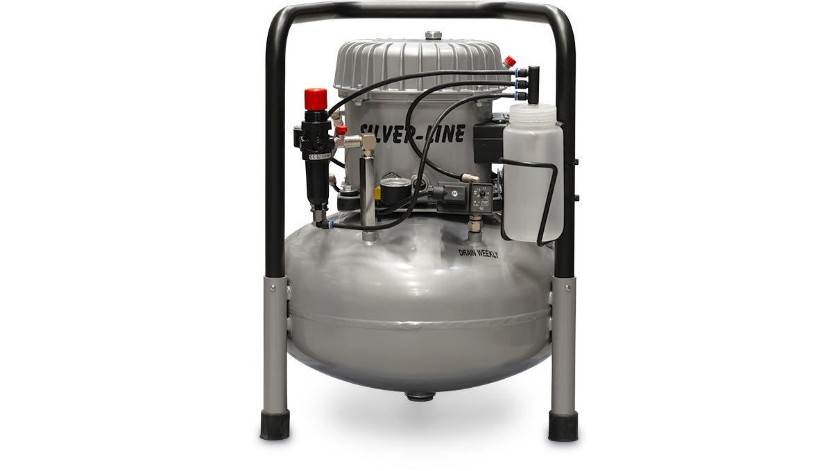 Planet Air Kompressor L-S50-25 Silver-Line, 16 bar, 24 l Tank, mit automatischer Kondensatentleerung