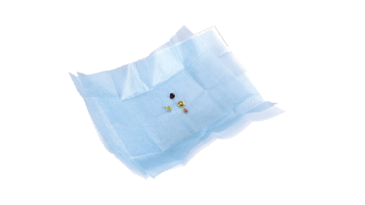 Edelstein-Papier, 2 Blatt, blau, gefaltet 80 x 45 mm