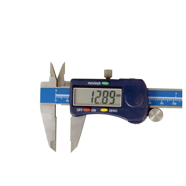 Sliding caliper with fixing screw, stainless steel, measuring range 150 mm, digital display 0,01 mm