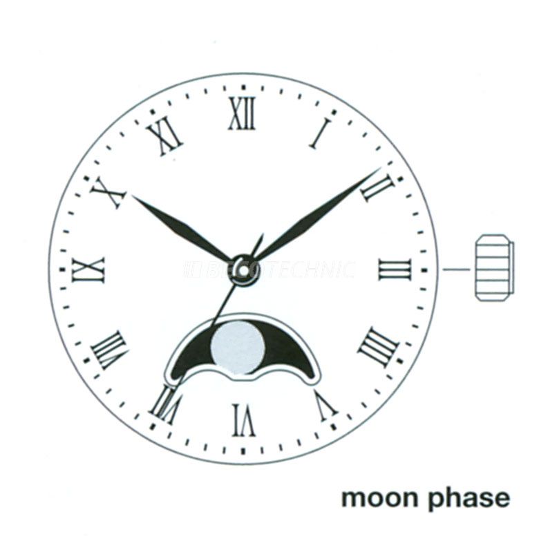 AU-Werk Miyota 6P24 10 1/2''' SC MOON Quarz (364 | SR621SW)