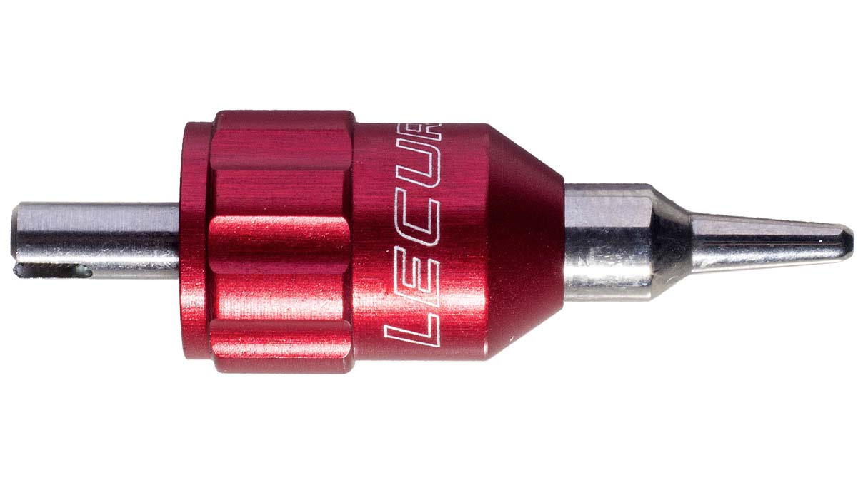 Lecureux screwdriver head Screw-On, Ø 1,1 mm, red, with bit holder