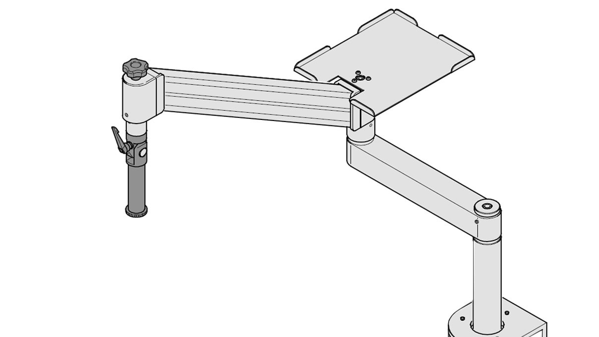 Zeiss statief U, veerarm statief met tafelbevestiging voor vastklemmen of vastschroeven Zeiss statief U, veerarm statief met tafelbevestiging voor vastklemmen of vastschroeven