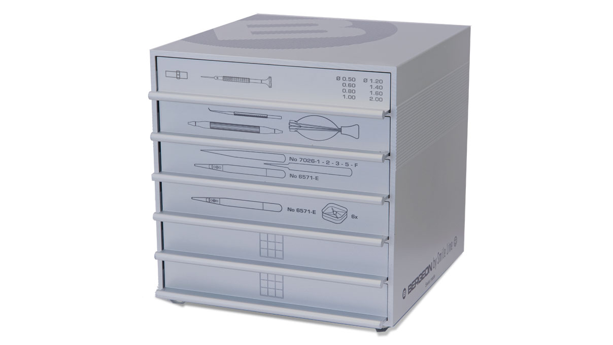 Bergeon 7014-G-V4 aluminum drawer cabinet (B-Cube)