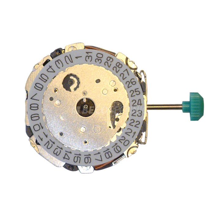 AU-Werk Miyota FS04 High Hand 10 1/2''' DATE4, Hängend, SC CHRONO 3@ PUSH Quartz (377 | SR626SW)
