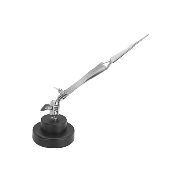 Tercera mano, pinza en cruz, longitud 165 mm, giratoria sobre base metálica