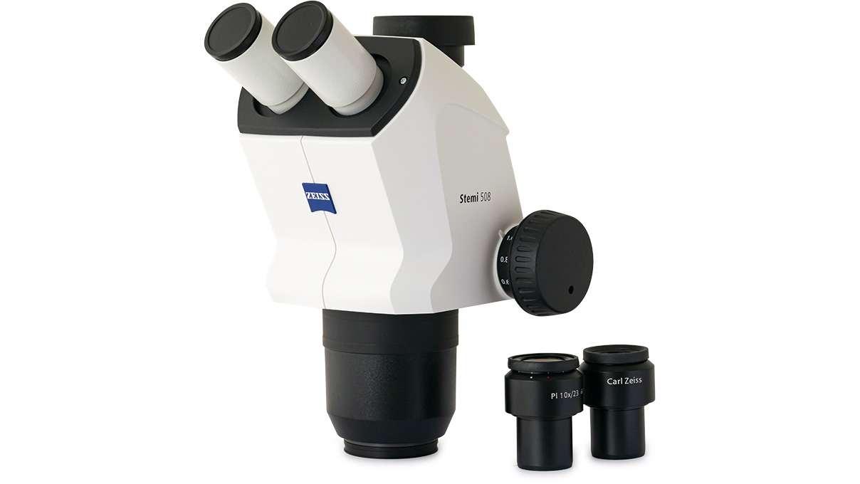 Zeiss Stemi 508 trino stereomicroscoop met camera-interface