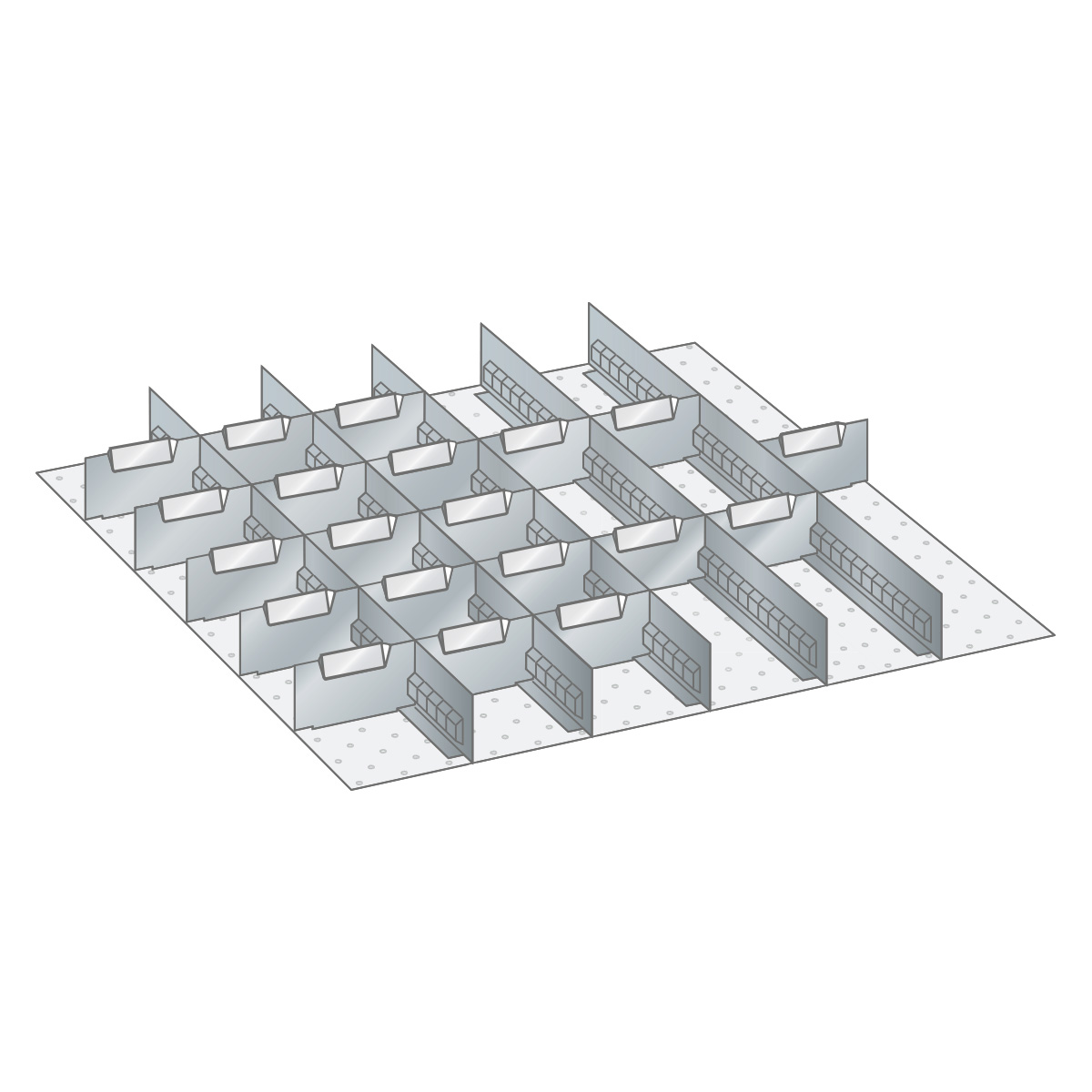 Lista Partition material for 36 x 36 E, 5 slotted partitions and 20 metal dividers for 75 mm front height