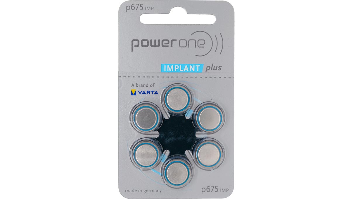 Power One 6 Hörgerätebatterien Zink Air Nr. 675, Blister, Mercury Free