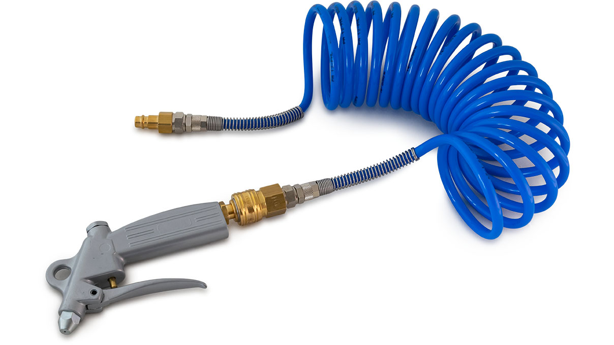 Blow-out gun set with 2,5 m spiral hose