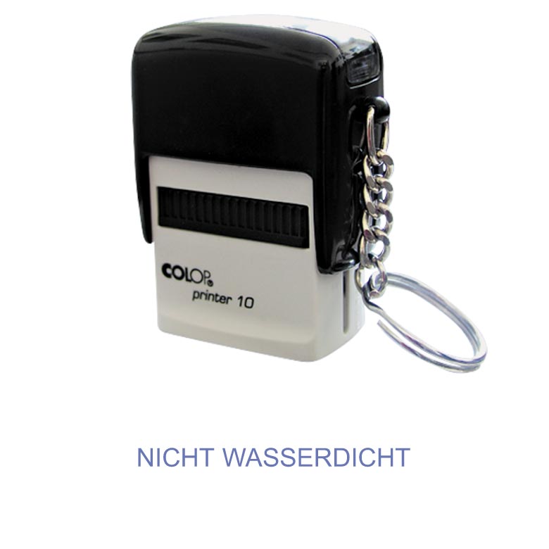 Automatic stamp 'Nicht wasserdicht'