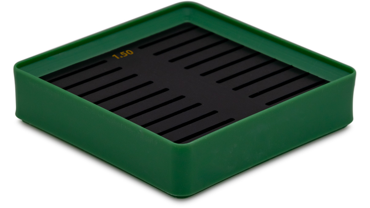 Lecureux Schraubenplatte mit Schlitzen, grün, für Ø 1,5 mm