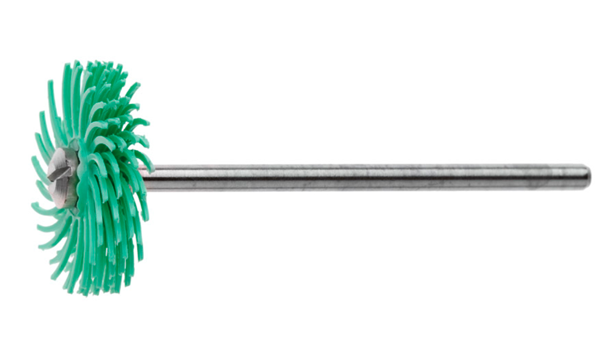 Habras Scheibenbürste, grün, 1 µm, Ø 19 mm, HP-Schaft