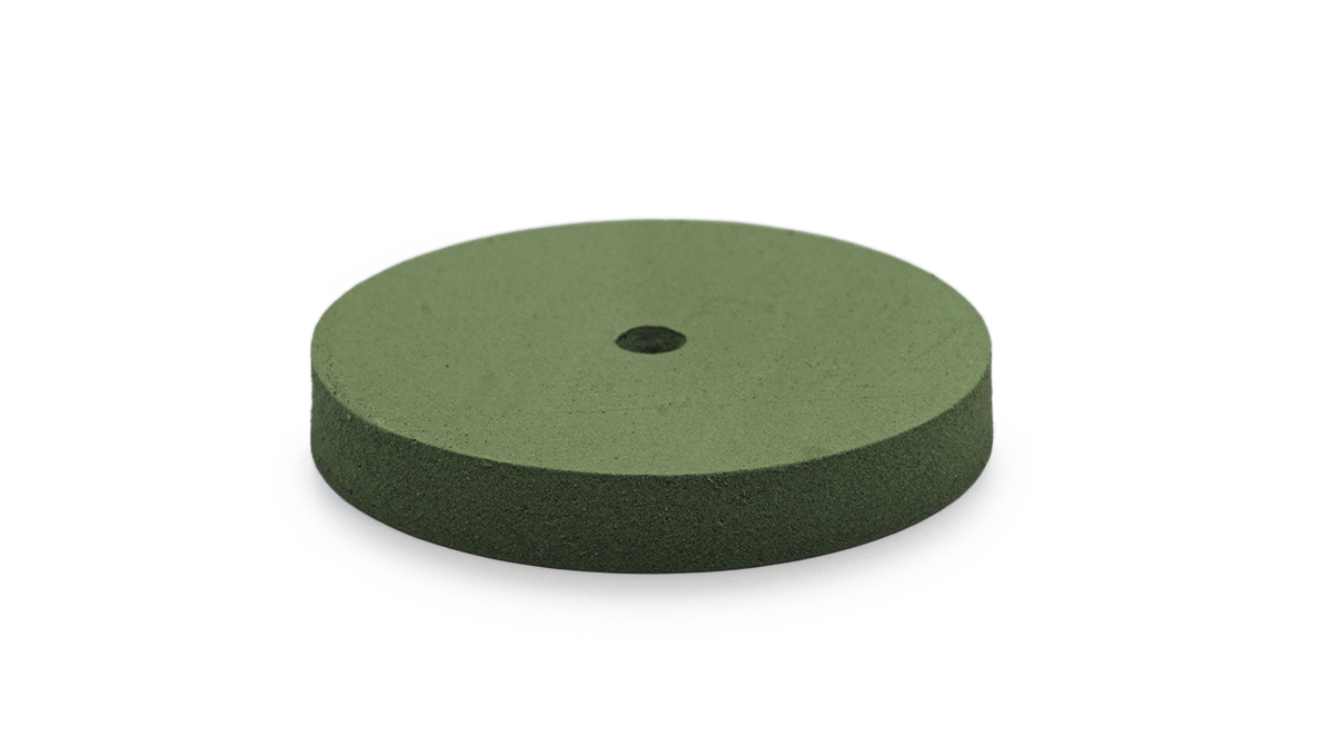 Polierer Eveflex, grün, Rad, Ø 22 x 3 mm, sehr weich, Korn fein